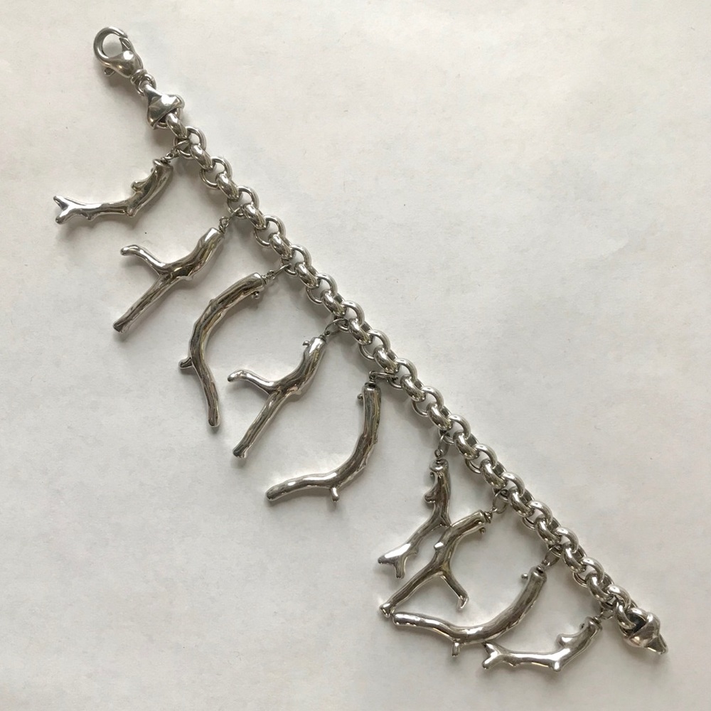 Coral charm bracelet